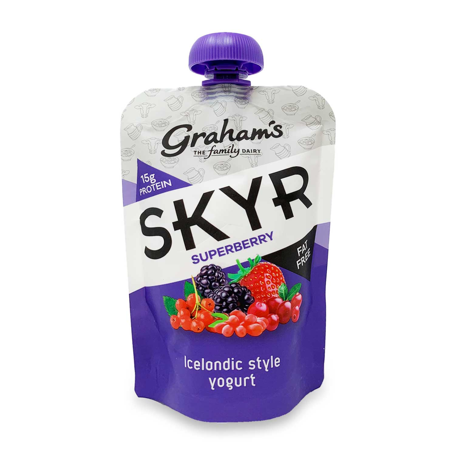 Graham's The Family Dairy Skyr Superberry Icelandic Style Yogurt 150g ...