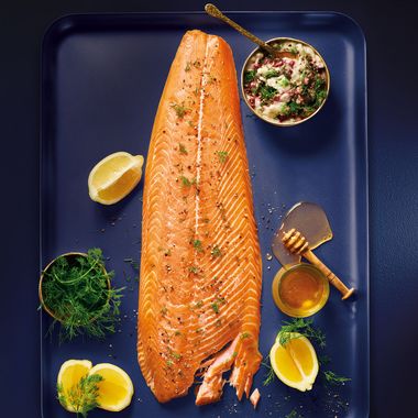 Specially Selected Honey Roast Hot Smoked Salmon Side 450g