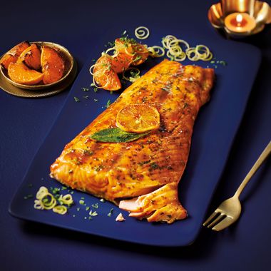 Specially Selected Lemon Infused Scottish Salmon Joint With A Maple & Clementine Glaze 680g