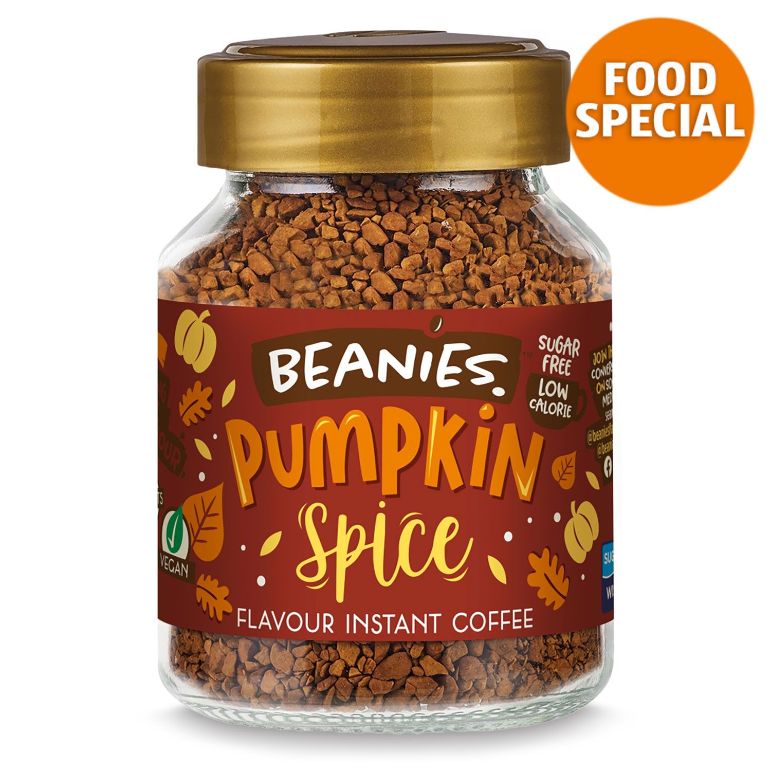 Beanies Pumpkin Spice Flavour Instant Coffee 50g | ALDI