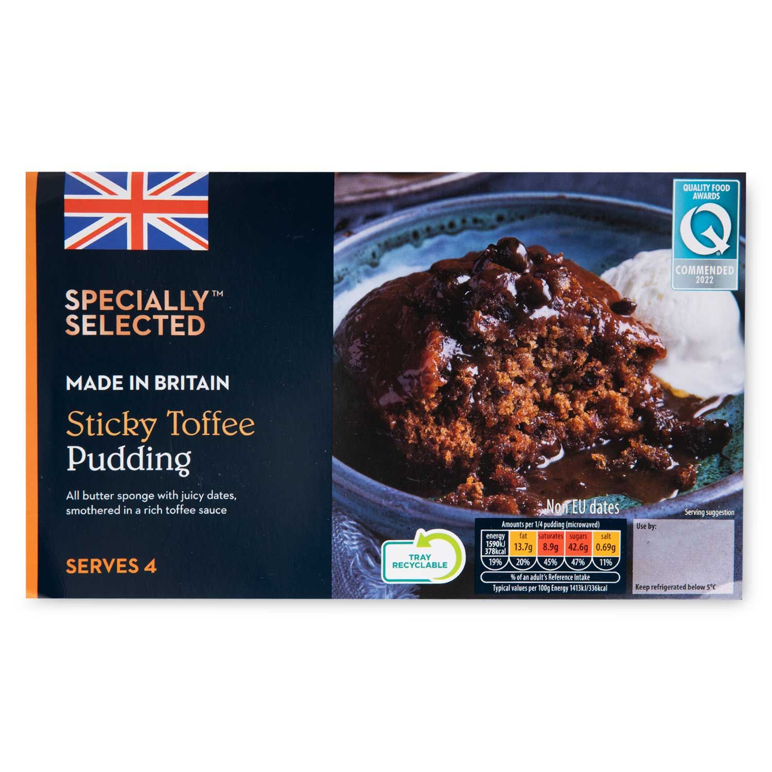 Indulgent Sticky Toffee Pudding 450g Specially Selected Aldi Ie