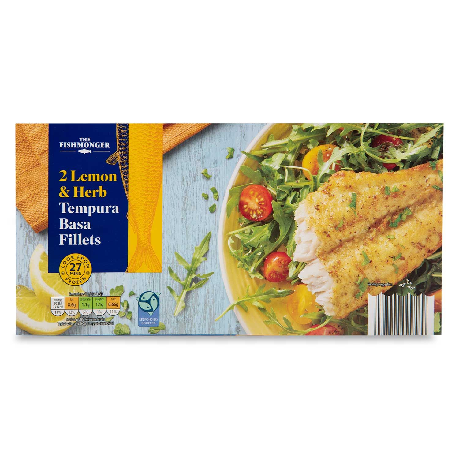 Lemon & Herb Tempura Basa Fillets 310g 2 Pack The Fishmonger | ALDI.IE