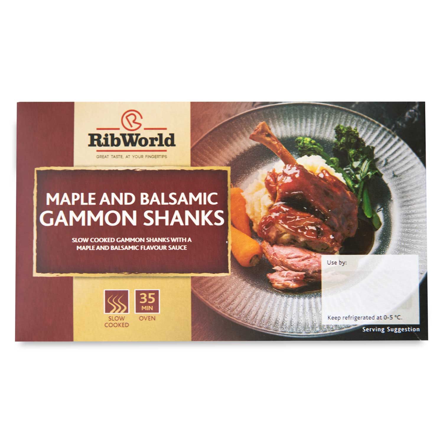 Maple And Balsamic Gammon Shanks 630g Ribworld | ALDI.IE