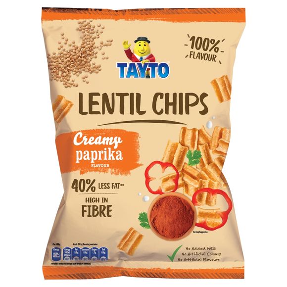 Creamy Paprika Flavour Lentil Chips 110g Tayto | ALDI.IE