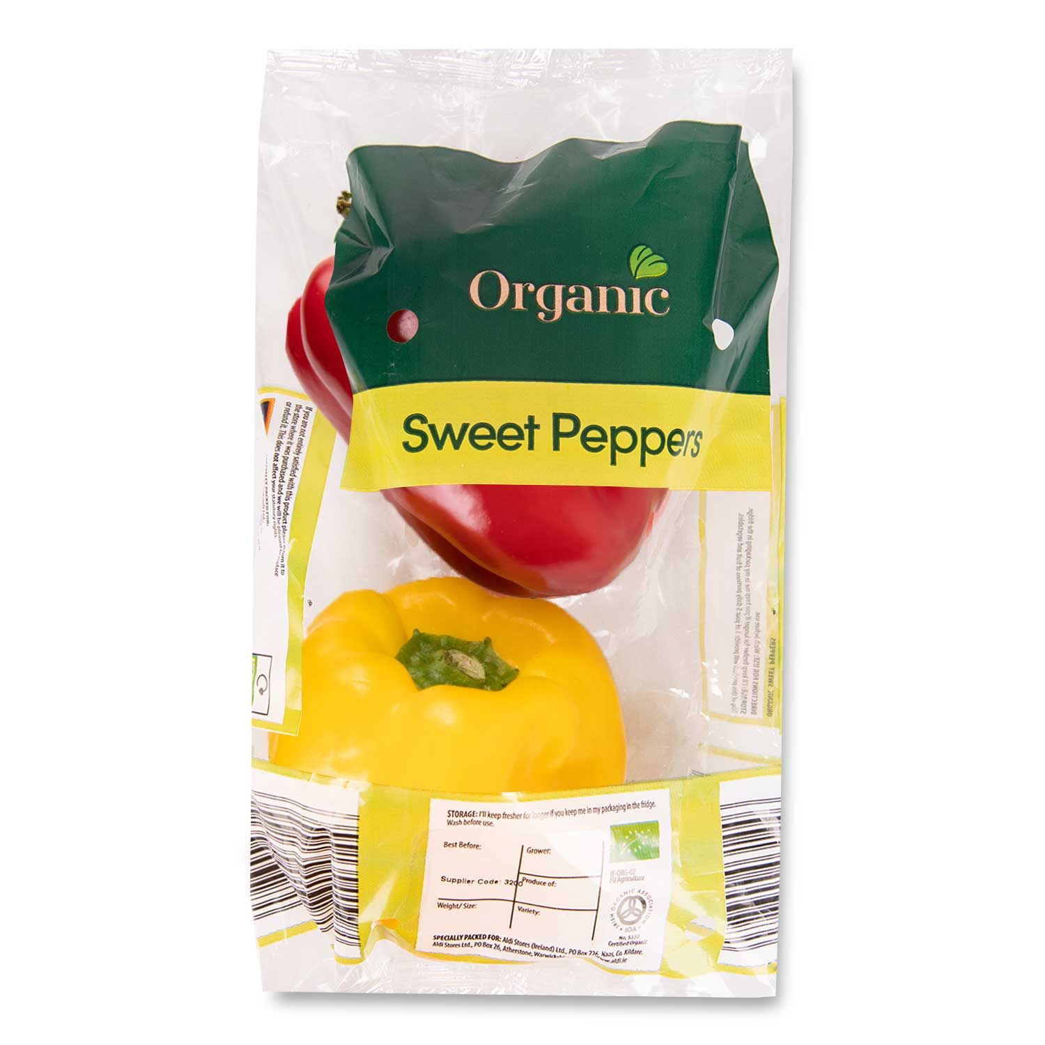 Organic Twin Pack Peppers 400g Organic Aldiie 