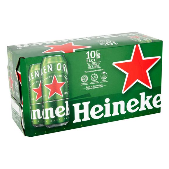 Lager Beer 10 X 500ml Heineken | ALDI.IE