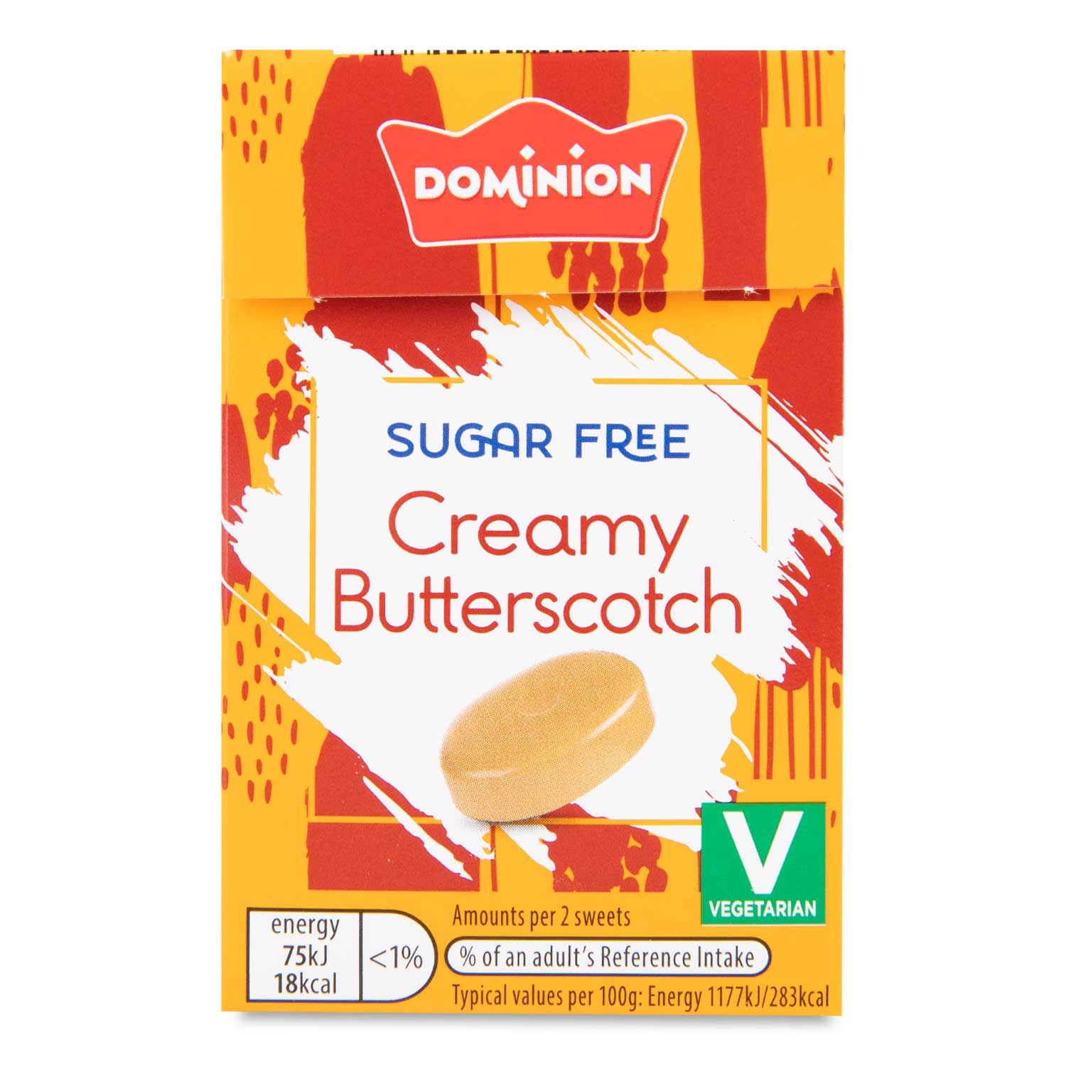 Sugar Free Creamy Butterscotch Sweets 44g Dominion | ALDI.IE