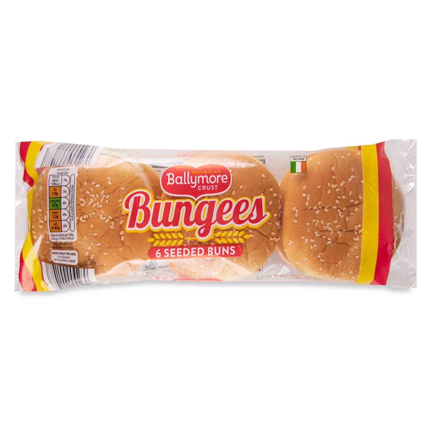 Bungees White Sliced Seeded Burger Buns 300g 6 Pack Ballymore Crust ...