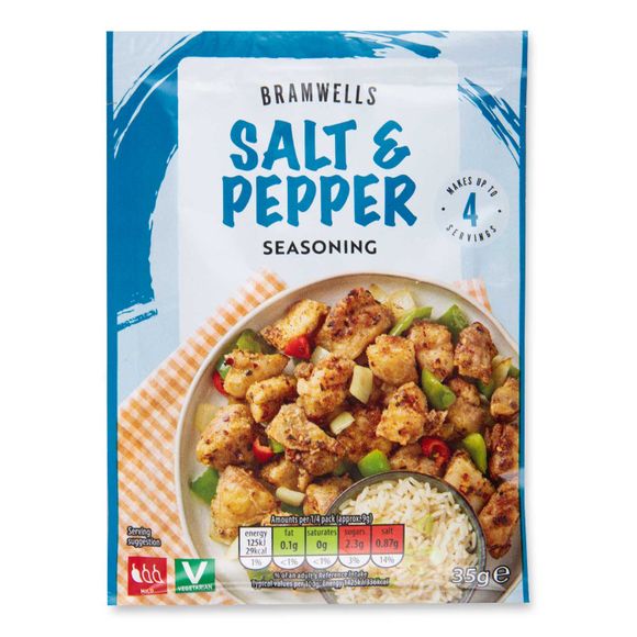 Salt & Pepper Seasoning 35g Bramwells ALDI.IE