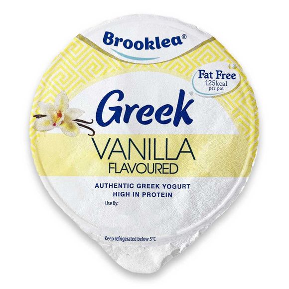 Greek Vanilla Flavoured Authentic Greek Yogurt 150g Brooklea ALDI IE