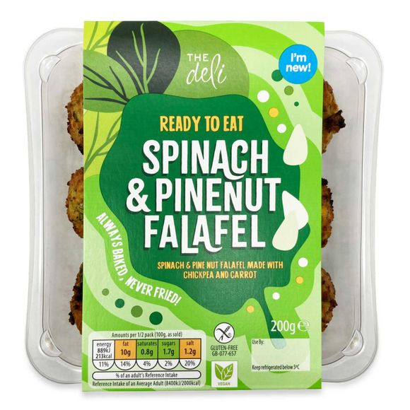 Spinach & Pinenut Falafel 200g The Deli | ALDI.IE