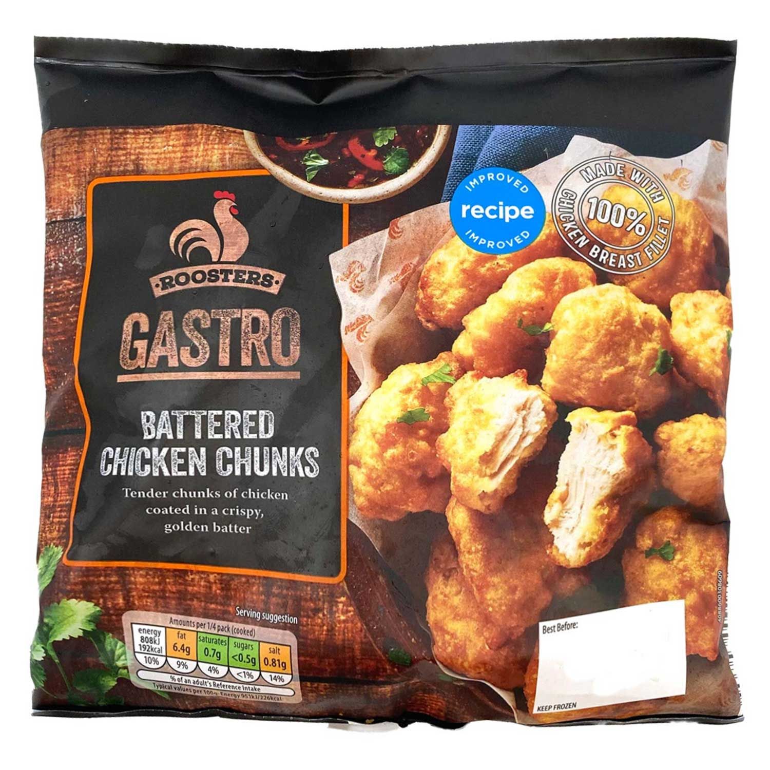 Battered Chicken Chunks 356g Roosters Gastro Aldi Ie