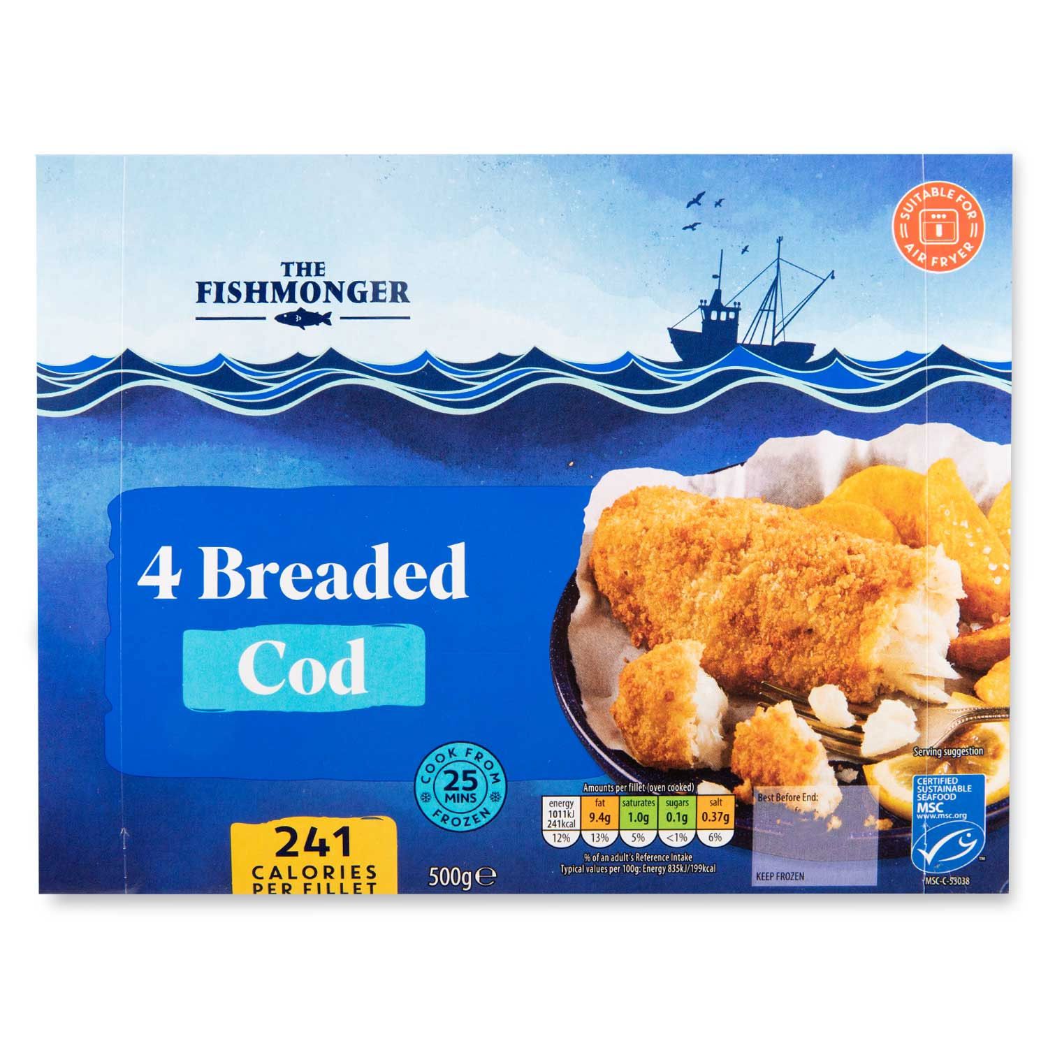 Breaded Cod 500g 4 Pack The Fishmonger | ALDI.IE