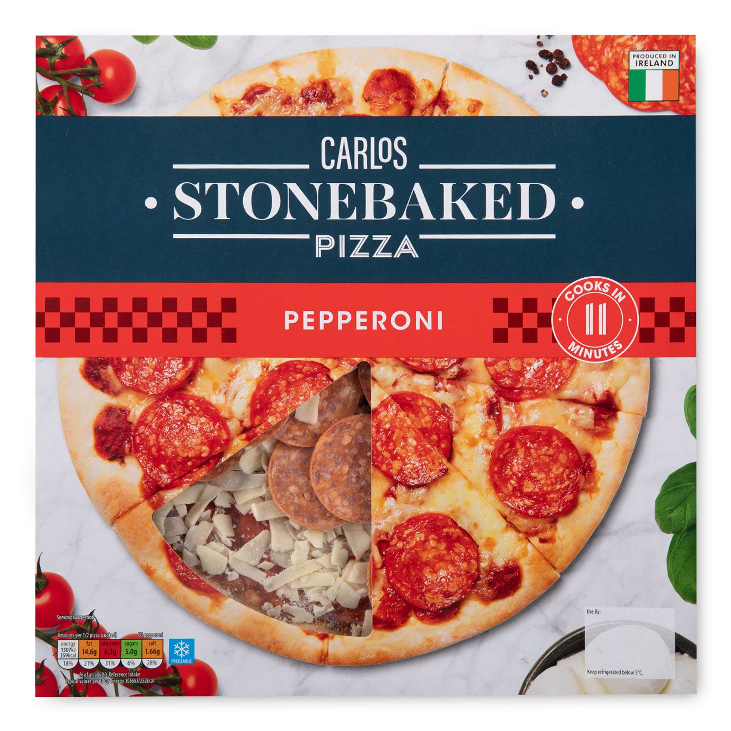 Stonebaked Pepperoni Pizza 313g Carlos | ALDI.IE