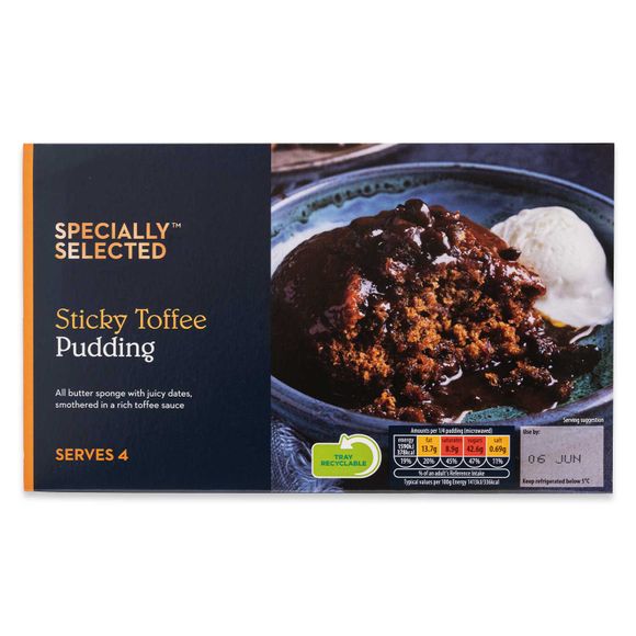 Indulgent Sticky Toffee Pudding 450g Specially Selected Aldi Ie