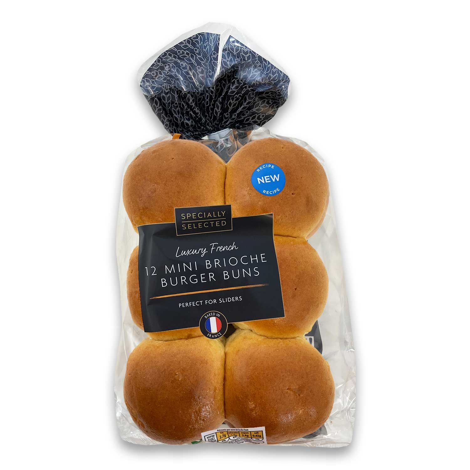 12 Mini Brioche Burger Buns 480g Specially Selected Aldiie