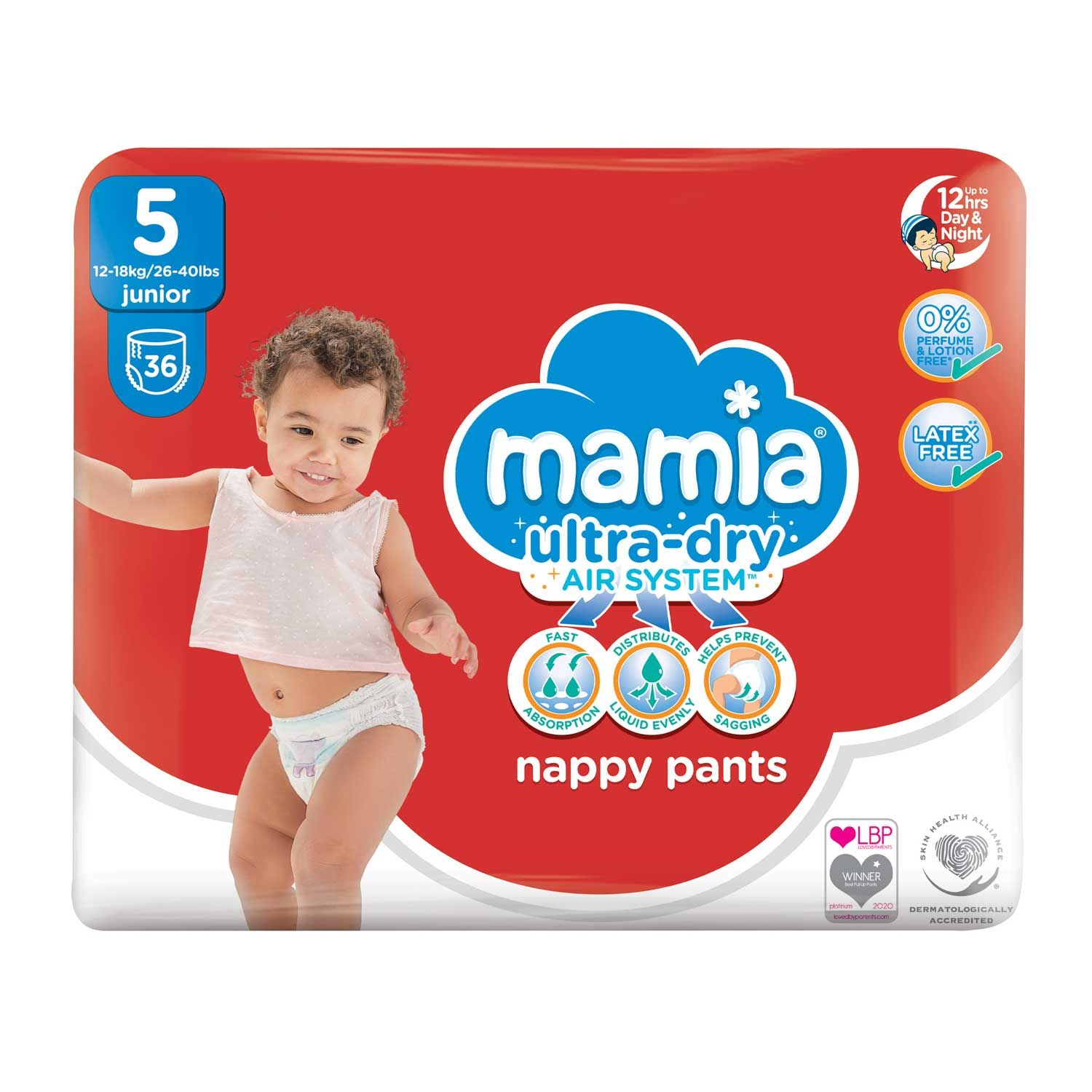 Ultra-dry Junior Nappy Pants - Size 5 36 Pack Mamia | ALDI.IE