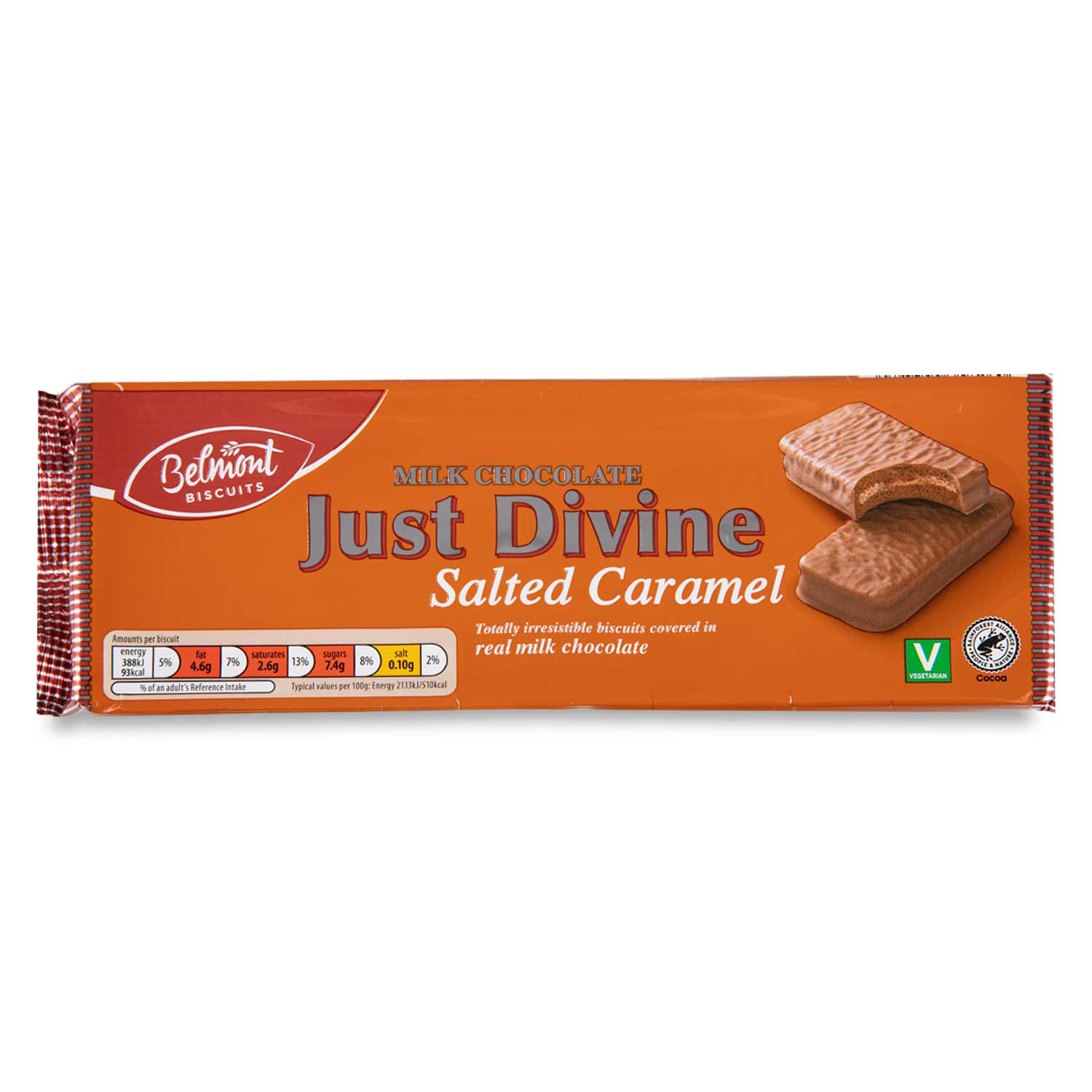 Just Divine Milk Chocolate Salted Caramel Biscuits 200g Belmont Aldi Ie