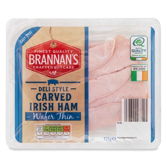 Deli Style Carved Irish Wafer Thin Ham 125g Brannans | ALDI.IE