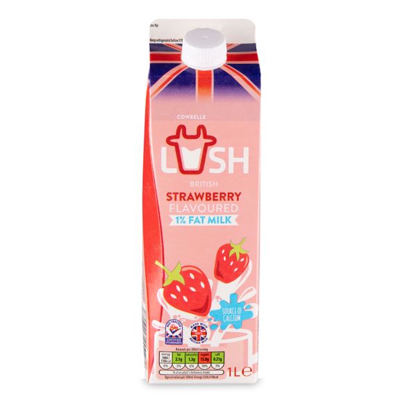 Lush British Strawberry Flavoured Milk 1 Fat 1l Cowbelle Aldi Ie