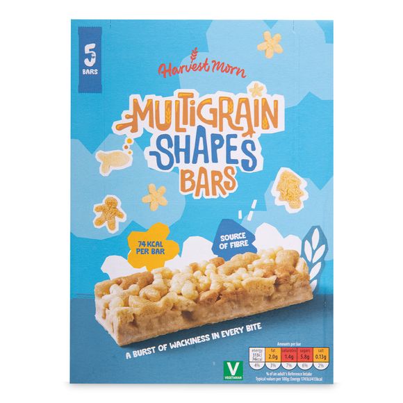 Multigrain Shapes Caramel Flavoured Cereal Bars 5x18g Harvest Morn ...