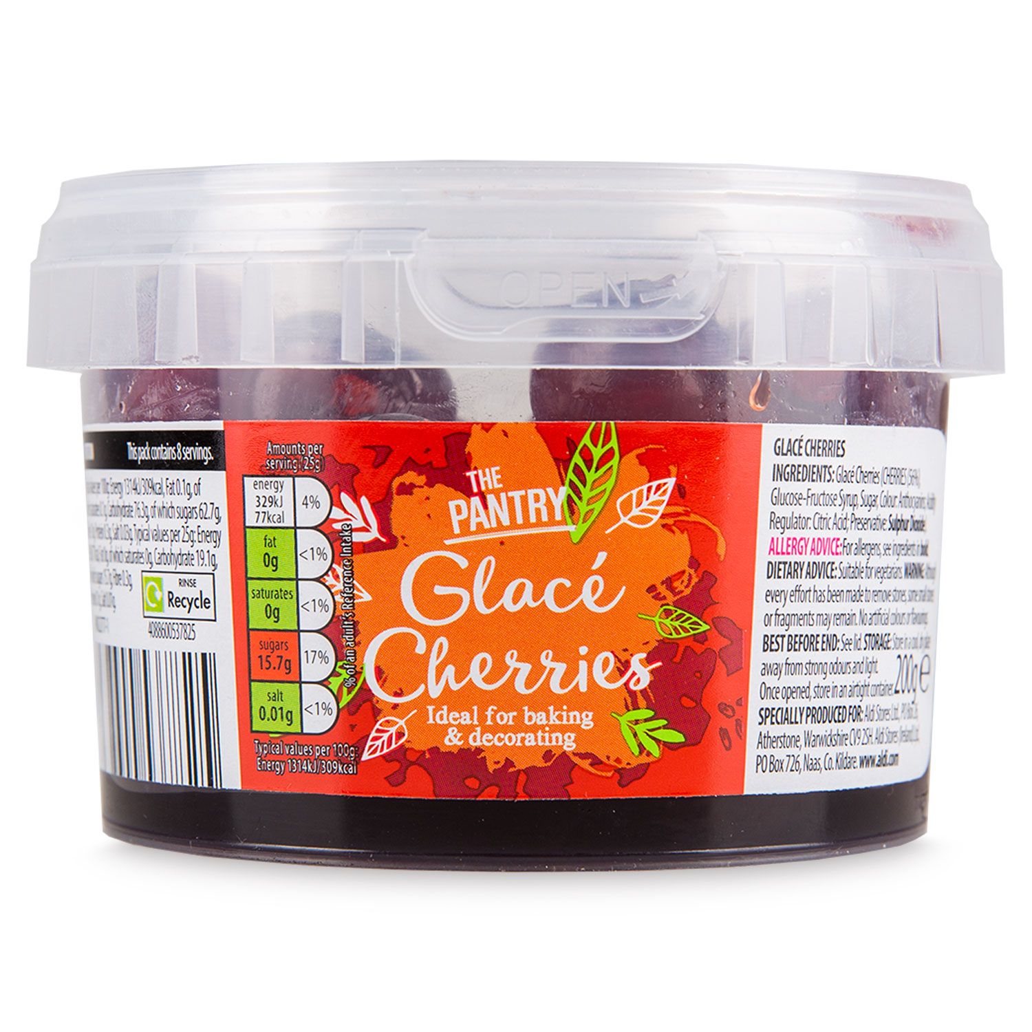 Glacé Cherries 200g The Pantry Aldiie