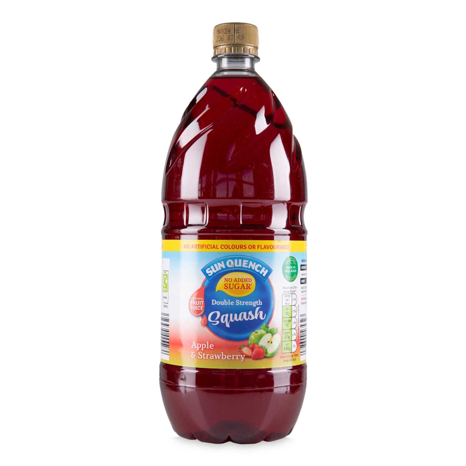 Double Strength Apple & Strawberry Squash No Added Sugar 1.5l Sun ...