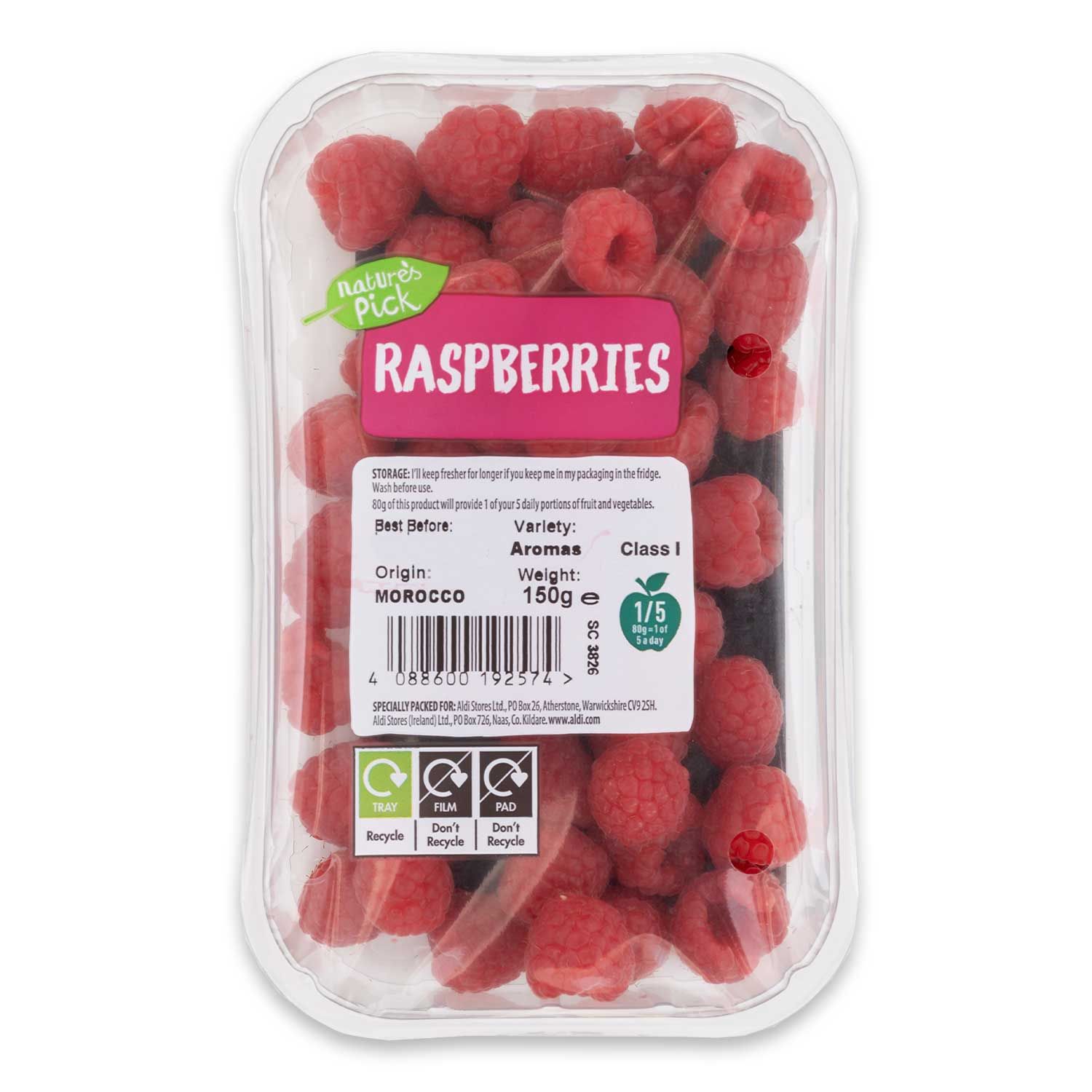 Raspberries 150g Nature's Pick | ALDI.IE