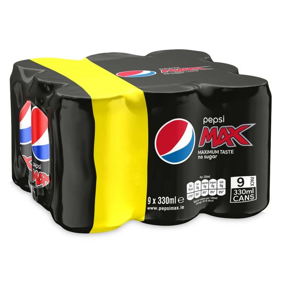 Max No Sugar Cola Cans 9 X 330ml Pepsi | ALDI.IE