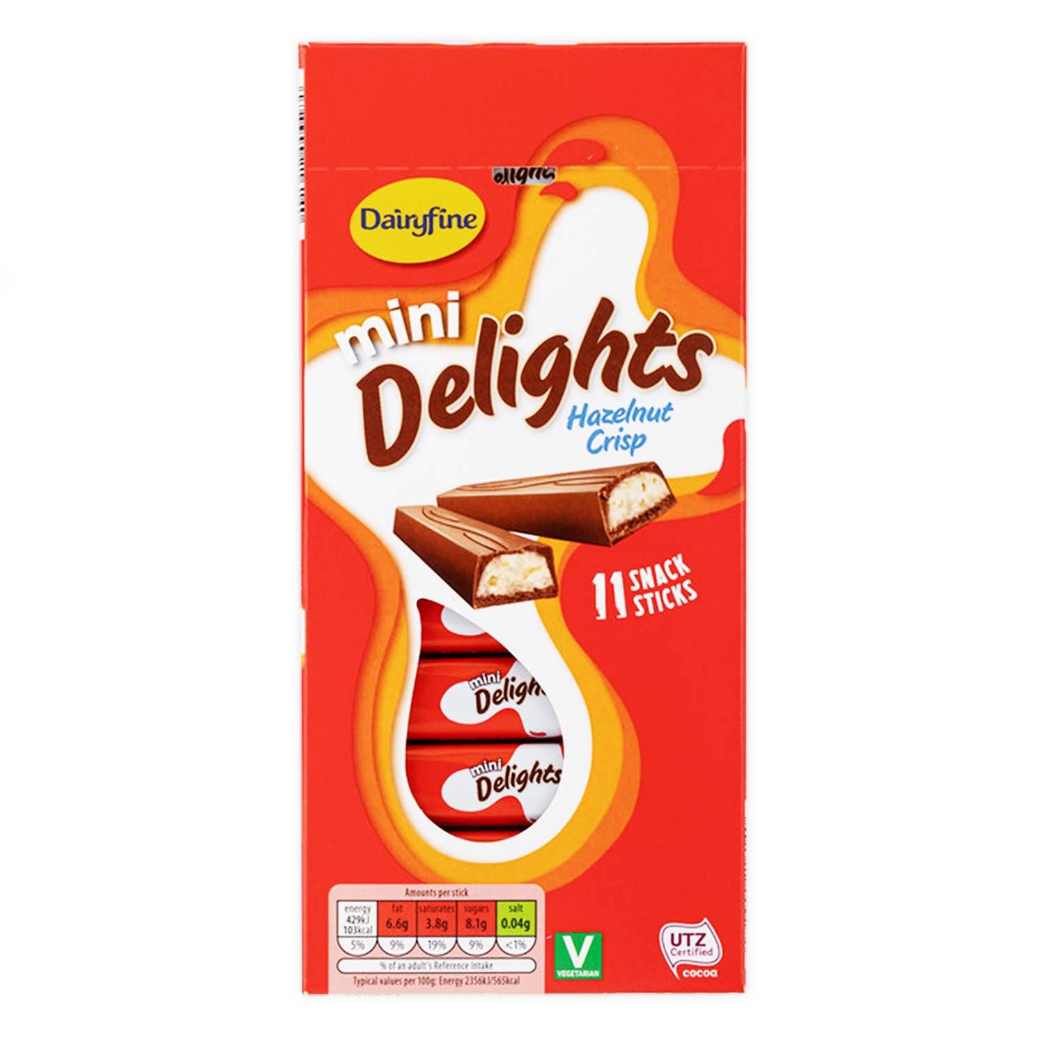 Mini Delights Hazelnut Crisp 200g Dairyfine ALDI.IE