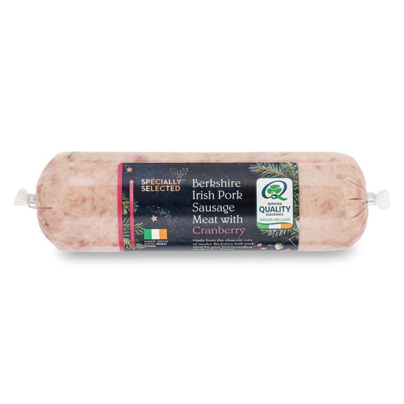 Berkshire Irish Pork Sausage Meat With Cranberry 454g Specially ...