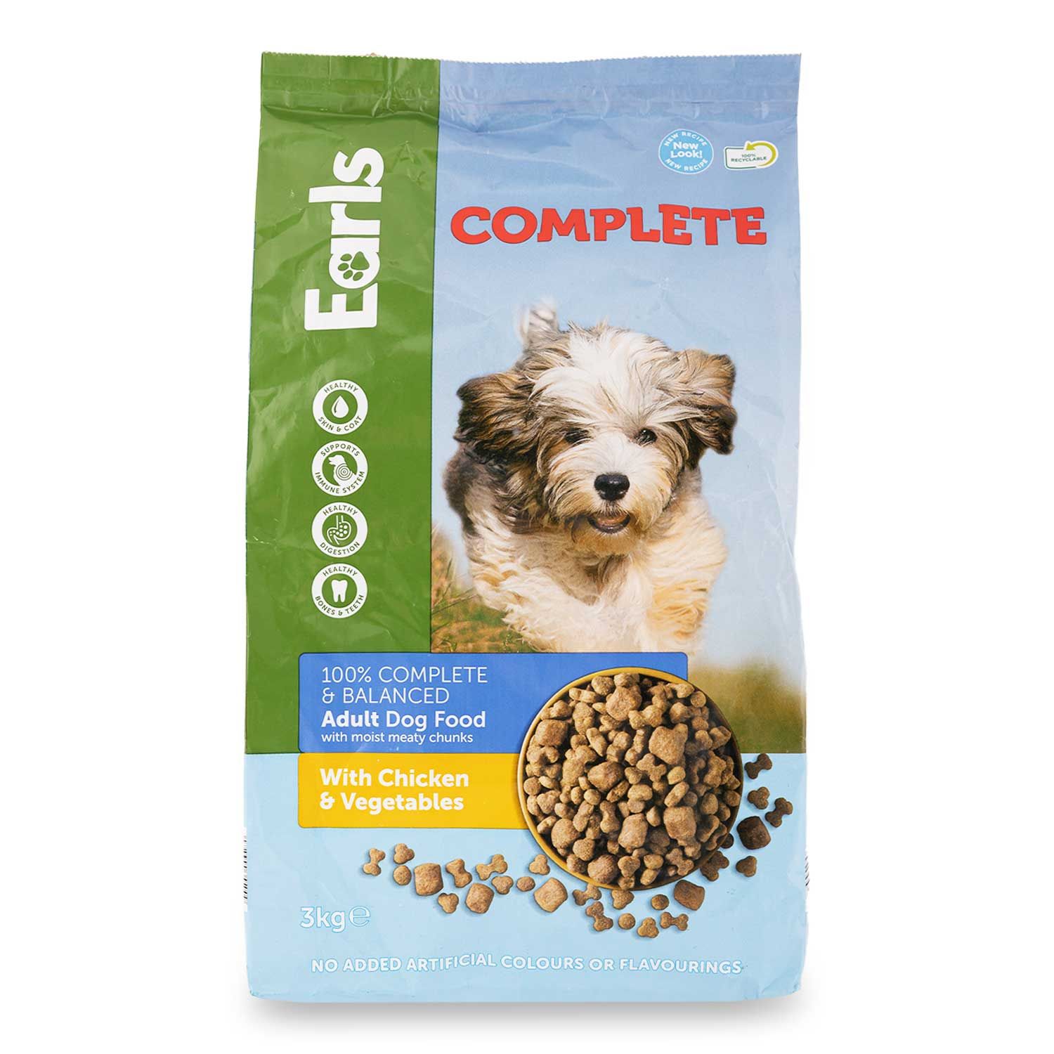 dry dog food with vegetables