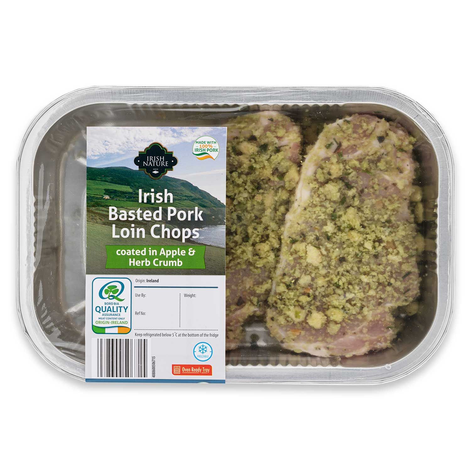 Irish Basted Pork Loin Chops Coated In Apple And Herb Crumb 350g Irish