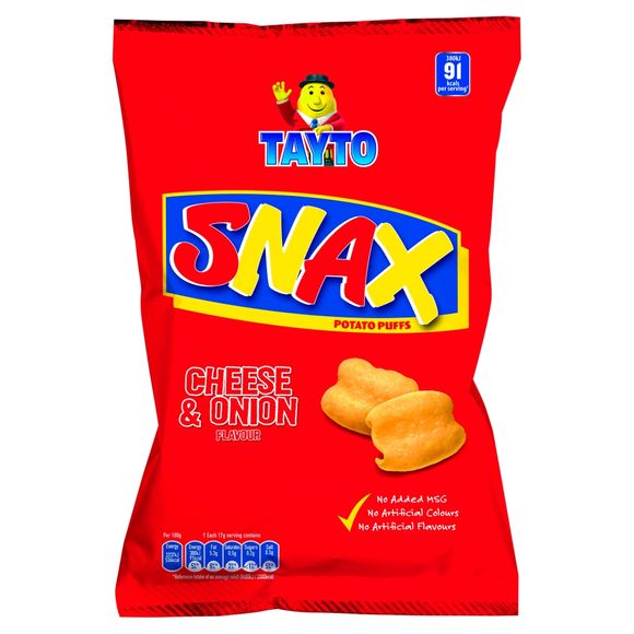 Snax Potato Puffs Cheese Onion Flavour G Tayto ALDI IE