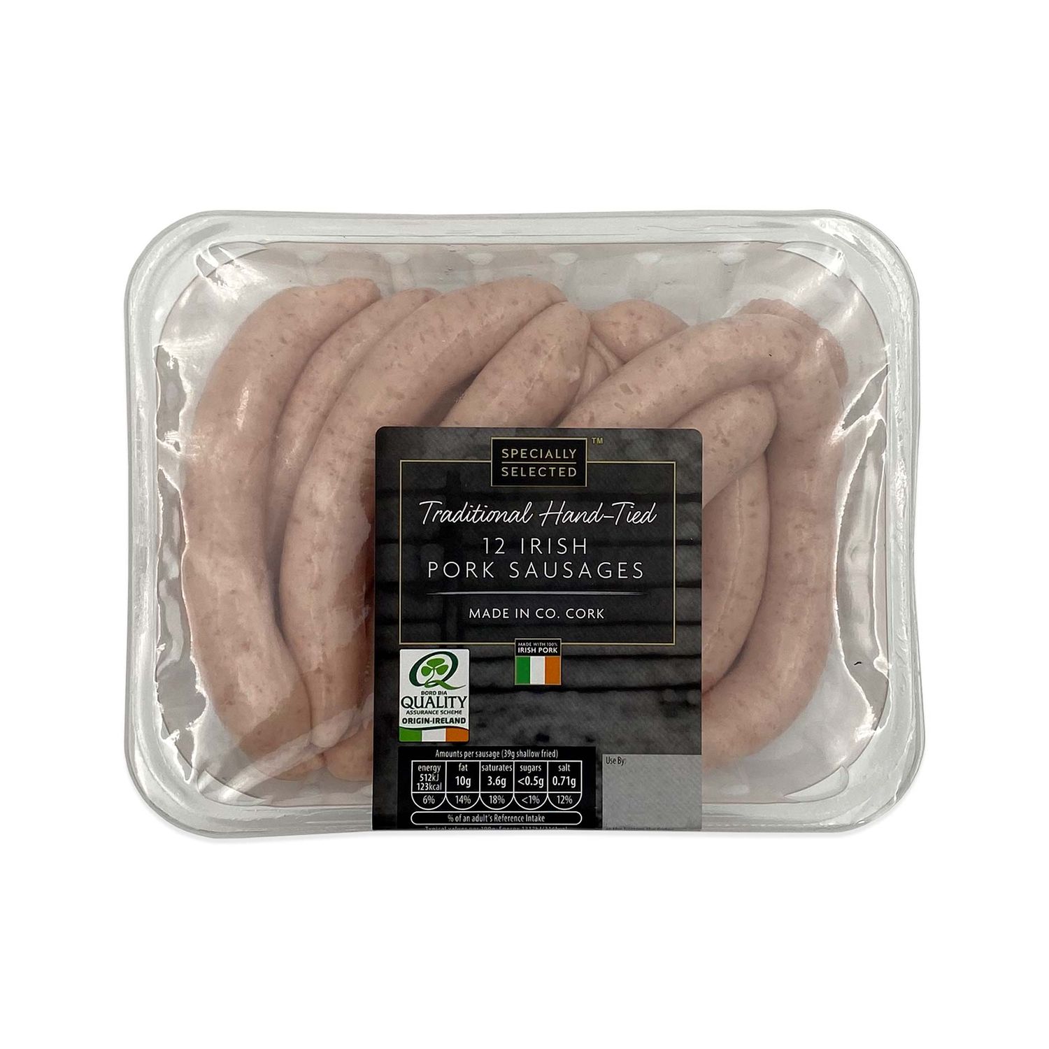 Traditional Hand Tied 12 Irish Pork Sausages 492g Specially Selected Aldi Ie