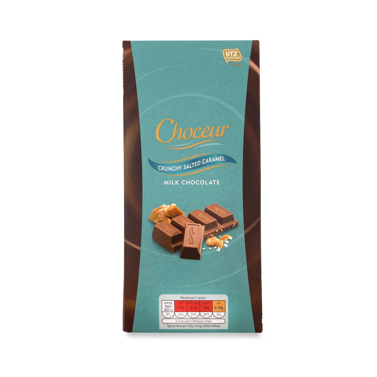 Crunchy Salted Caramel Milk Chocolate 200g Choceur | ALDI.IE