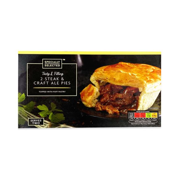 Tasty & Filling 2 British Steak & Craft Ale Pies 2count Specially ...