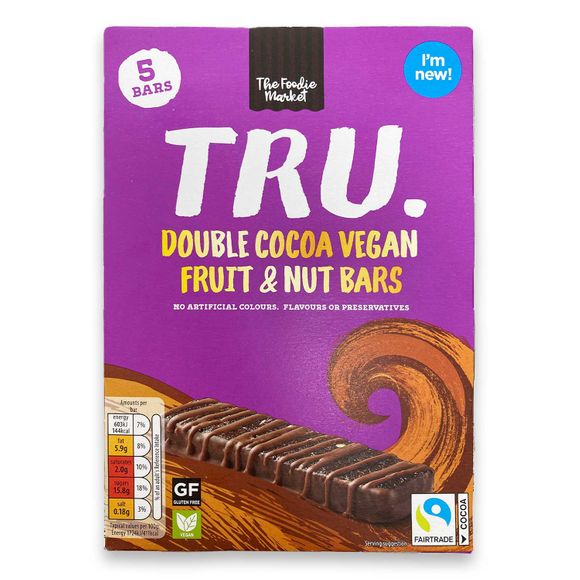 Double Cocoa Vegan Fruit & Nut Bars 5x35g The Foodie Market | ALDI.IE