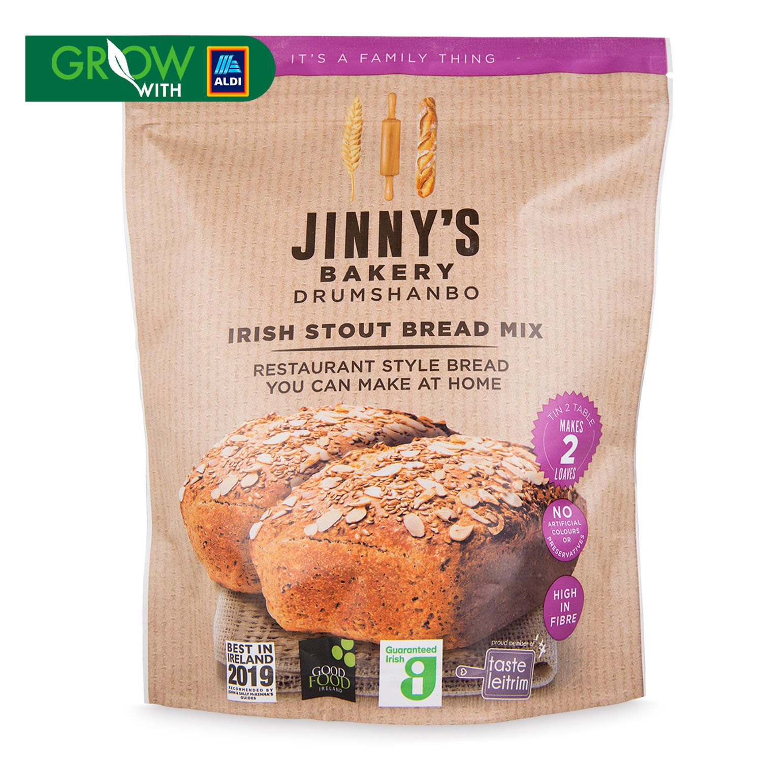 Irish Stout Bread Mix 610g Jinny's | ALDI.IE