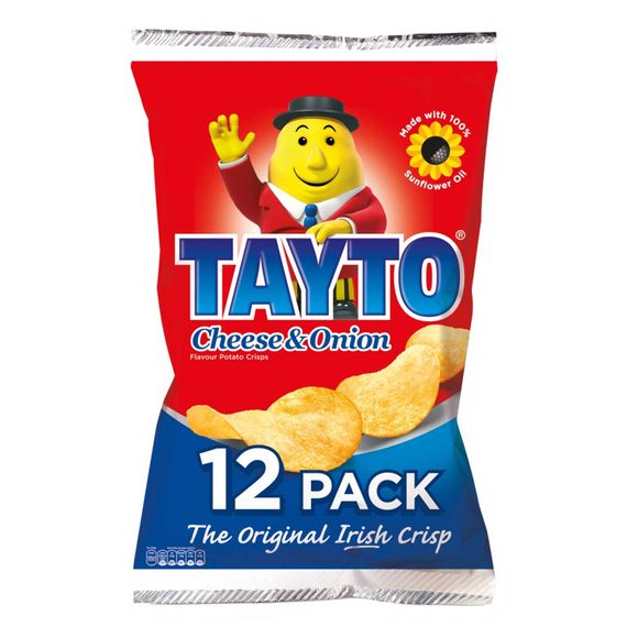 Cheese & Onion Multipack Crisps 12x25g Tayto | ALDI.IE