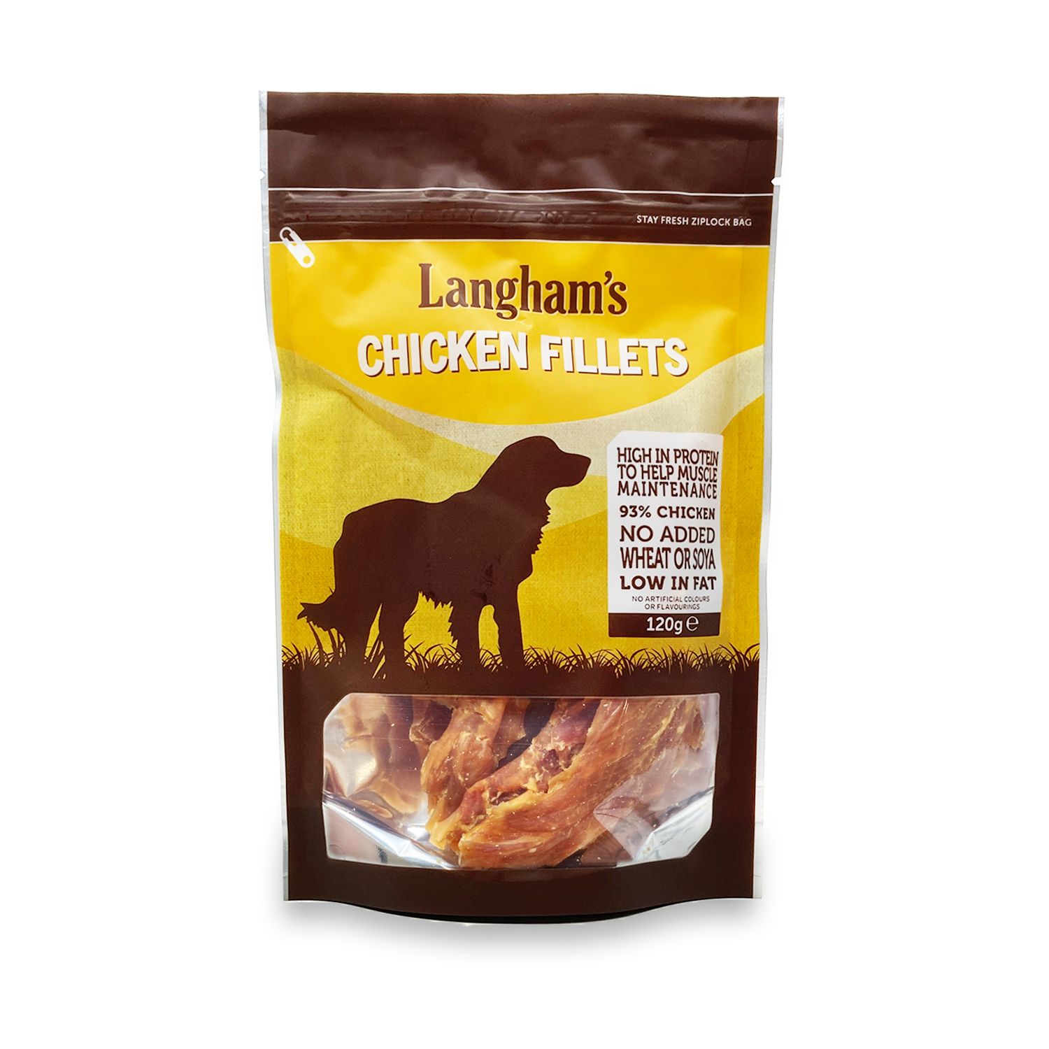 Langham's Dog Treats Natural Chicken Fillets 120g ALDI