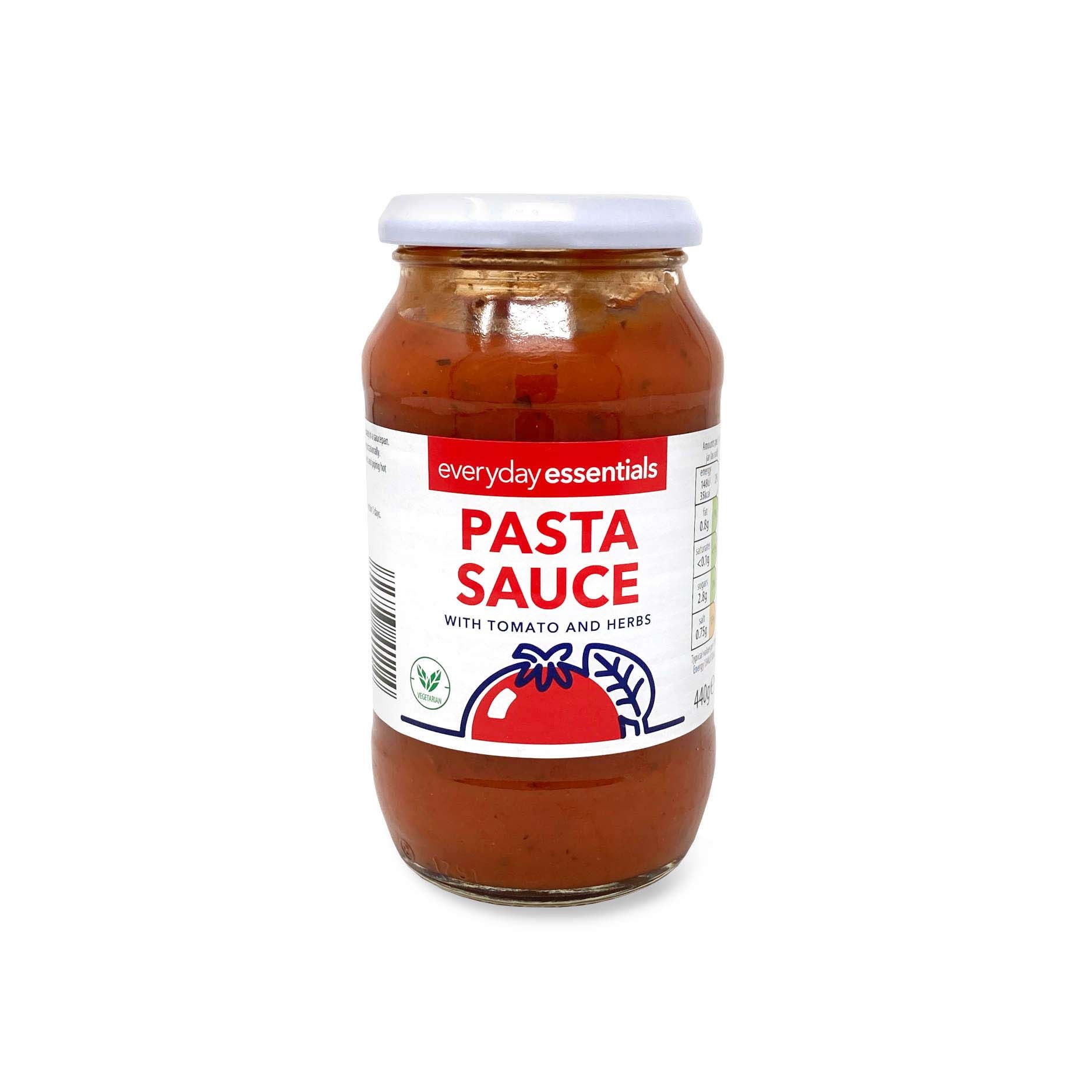 Pasta Sauce With Tomato And Herbs 440g Everyday Essentials 